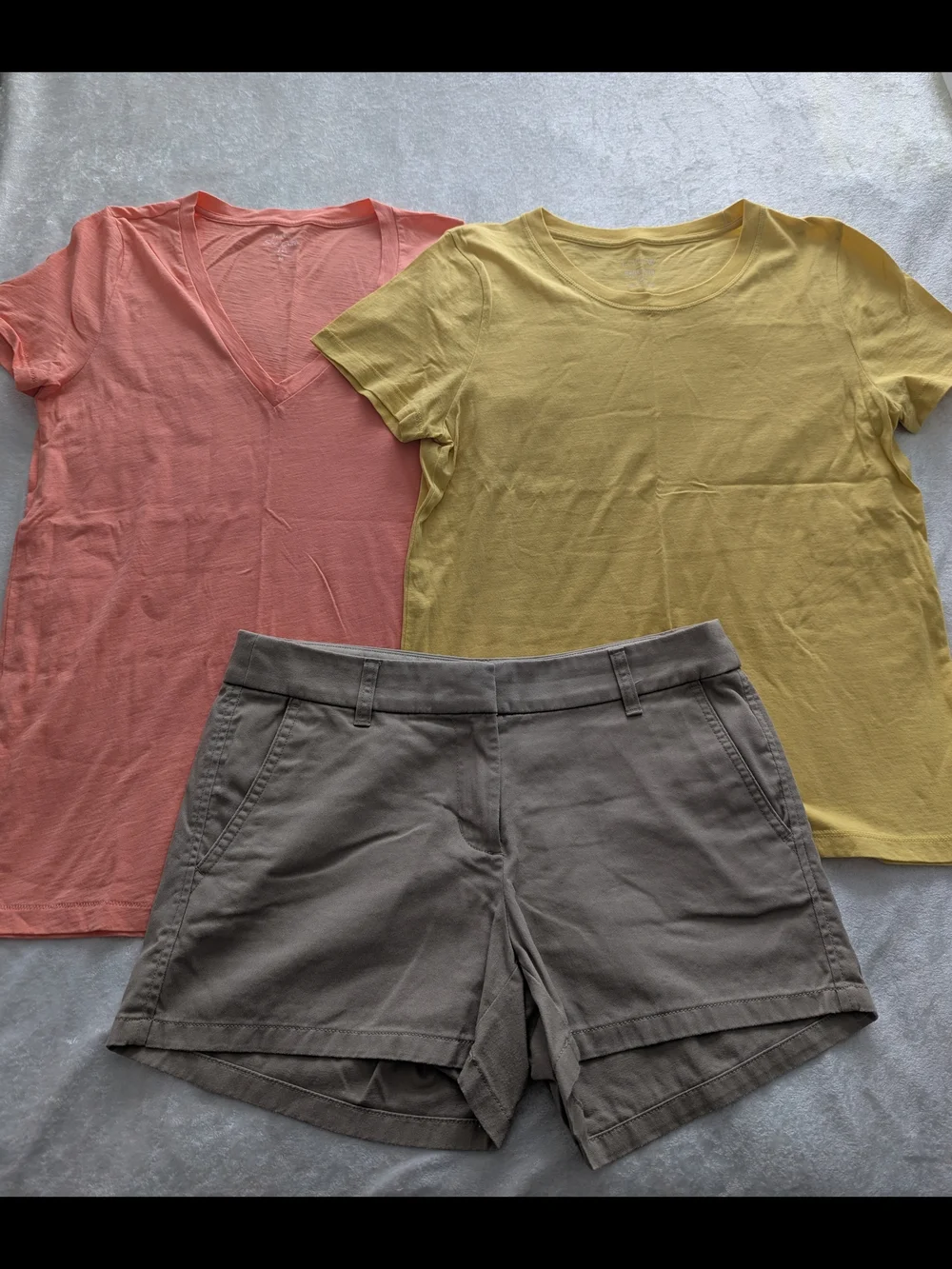 J. Crew Khaki Shorts and T-shirt BUNDLE